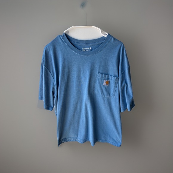 Carhartt Loose Fit K87 H54 Men's Blue Cotton Blend T-Shirt Short Sleeve‎ Size XL - Picture 1 of 9